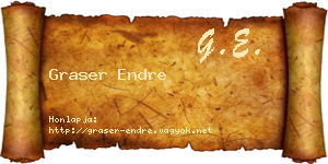 Graser Endre névjegykártya