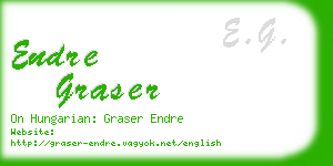 endre graser business card